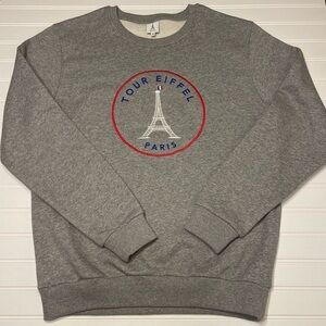 Tour Ifel Women's Grey and Red Sweatshirt Crewneck